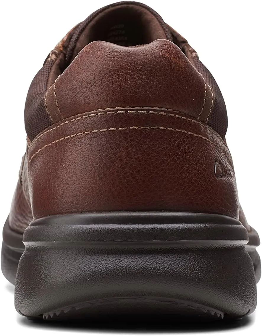 Clarks Mens Bradley Vibe Faux Leather Lace-Up Oxfords