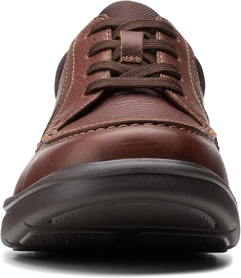 Clarks Mens Bradley Vibe Faux Leather Lace-Up Oxfords