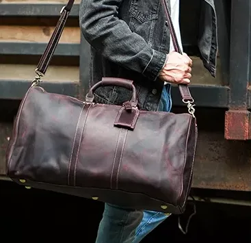 Classic Fashion Cows Hide Leather Duffel Bag