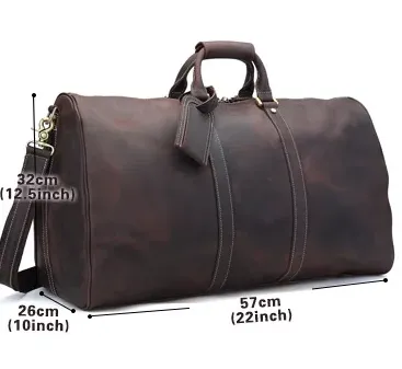 Classic Fashion Cows Hide Leather Duffel Bag