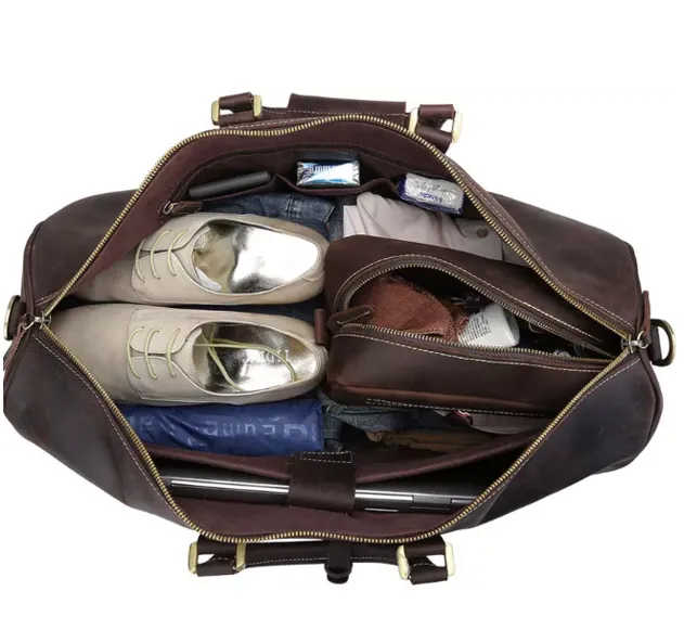 Classic Fashion Cows Hide Leather Duffel Bag