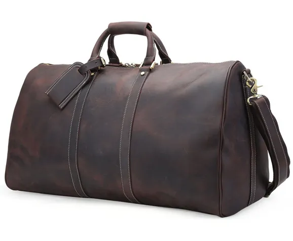 Classic Fashion Cows Hide Leather Duffel Bag