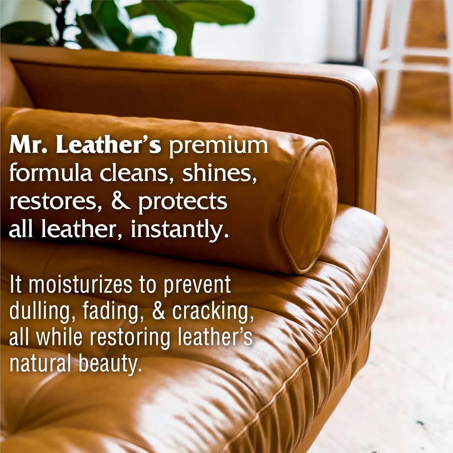 Cleaner and Conditioner (16 oz) - Safe for All Leather & Vinyl - Hydrate and Shine with Water-Repellent Protection for Couches, Car Interior, Shoes, and Bags