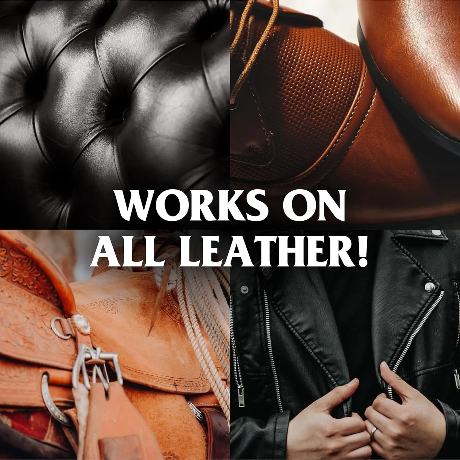 Cleaner and Conditioner (16 oz) - Safe for All Leather & Vinyl - Hydrate and Shine with Water-Repellent Protection for Couches, Car Interior, Shoes, and Bags