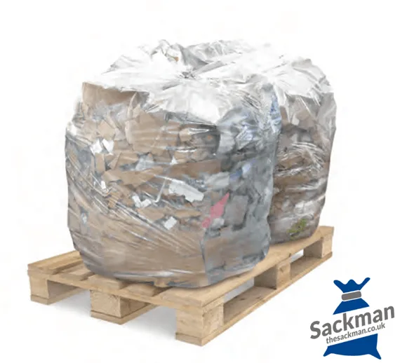 Clear Compactor Sacks Size 20 x 34 x 46" Inches, Heavy Duty