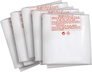Clear Plastic Dust Collector Replacement Bag 5 Pack 20" Diameter by 43" Long For Machines with 20" Filter Drums 5 mil Thick
