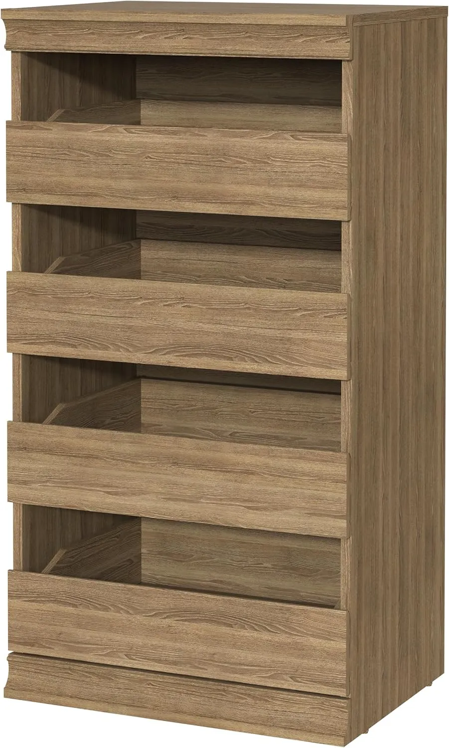 ClosetMaid Modular Storage Unit with 4 Drawers, Wood Closet Organizer, Stacking, Full Backer, Storage, Decorative Trim, Sand