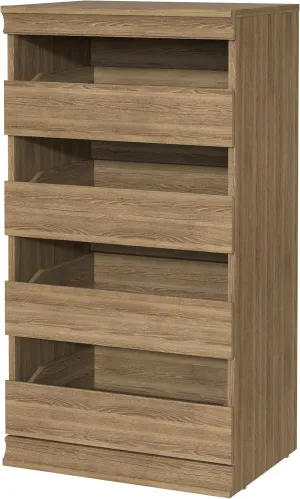ClosetMaid Modular Storage Unit with 4 Drawers, Wood Closet Organizer, Stacking, Full Backer, Storage, Decorative Trim, Sand