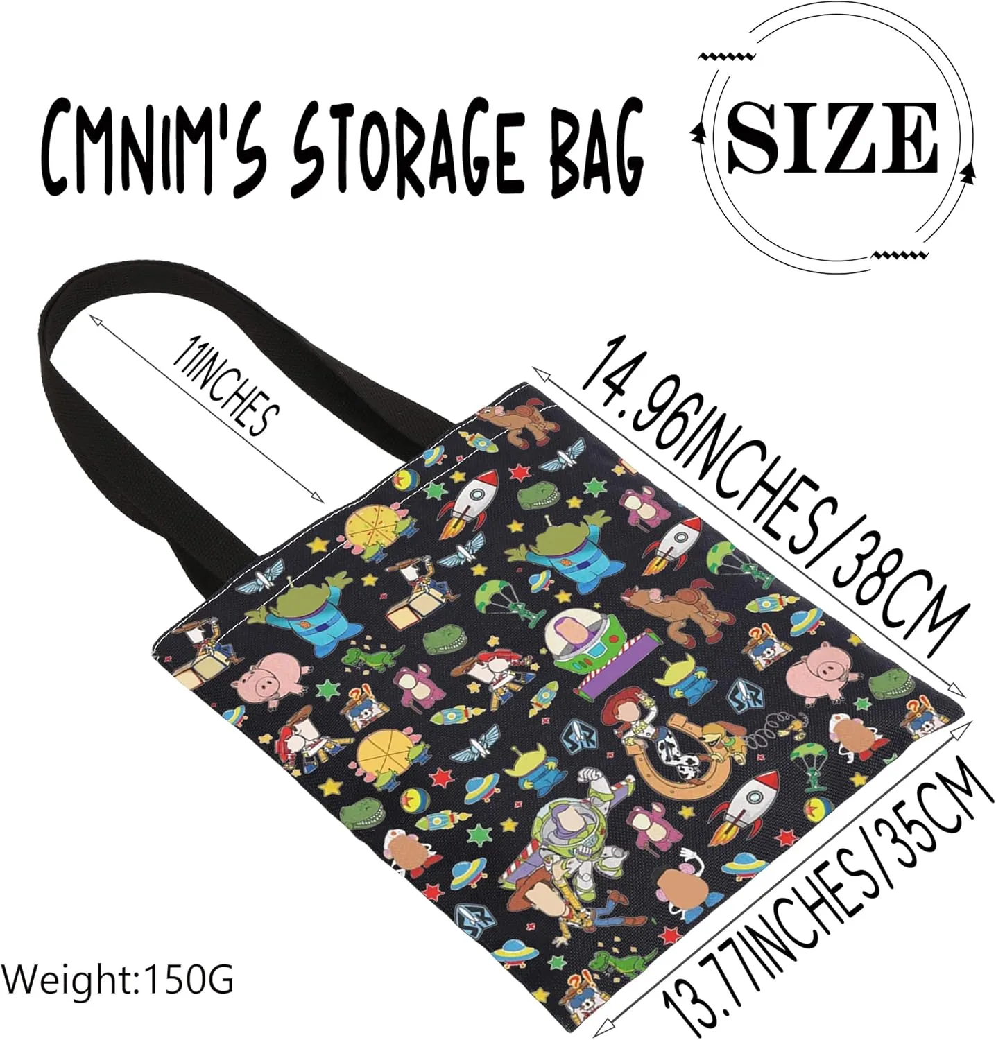 CMNIM Cartoon Movie Merchandise Gift T-y Inspired Characters Tote Bag Fans Gift Cartoon Movie Lover Travel Shoulder Bag