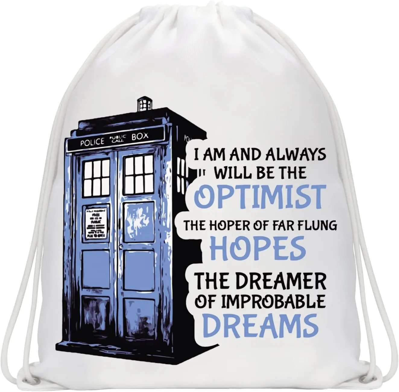 CMNIM Doctor Movie TV Show Dr Who Tote Bag Doctor Movie Lover Gift POLICE Blue Box Theme Shoulder Bag for Fans