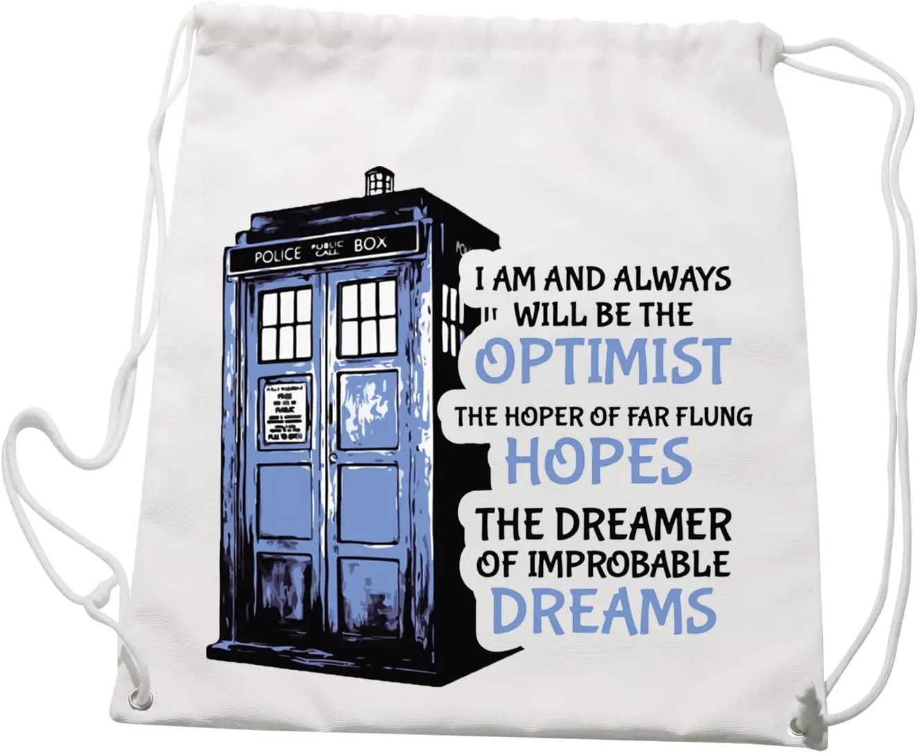 CMNIM Doctor Movie TV Show Dr Who Tote Bag Doctor Movie Lover Gift POLICE Blue Box Theme Shoulder Bag for Fans