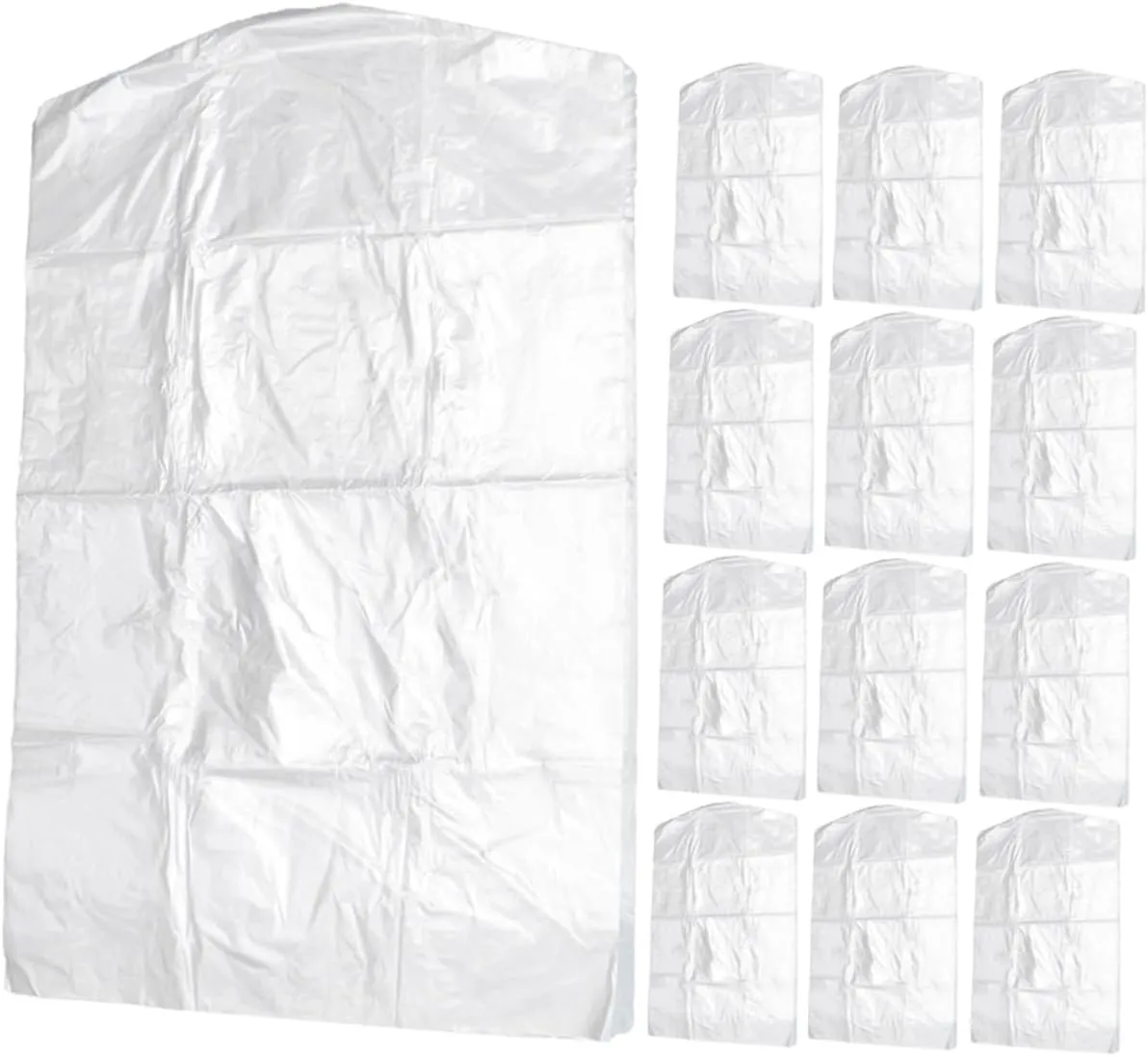 Coat Covers for Closet 20pcs Garment Bags for Dry Cleaning Clothing Covers Dress Storage Hanging Bags Portable