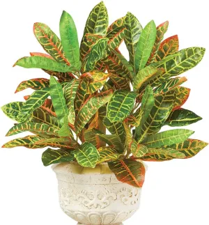 Collections Etc Faux Croton Bushes - Set of 2