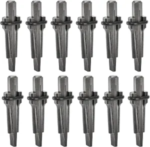 Coloch 12 Pack Wedge and Feather Shims, 5/8 Inches Heavy Duty Rock Splitting Wedges Stone Splitter Hand Tools for Rock, Stone, Concrete, Marble, Granite