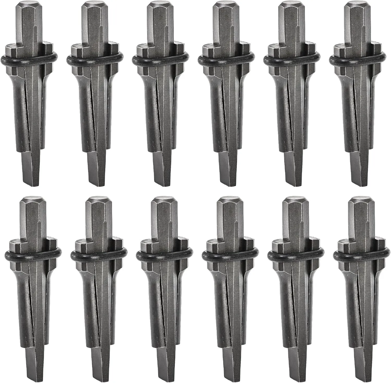 Coloch 12 Pack Wedge and Feather Shims, 5/8 Inches Heavy Duty Rock Splitting Wedges Stone Splitter Hand Tools for Rock, Stone, Concrete, Marble, Granite