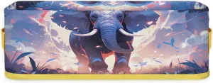 Colorful Elephants Bathroom Storage Basket, Foldable with Handle Open Countertop Paper Towel Decorative Box, Toilet Tank Top Shelf Baskets for Home Closet Bedroom Living Room Office