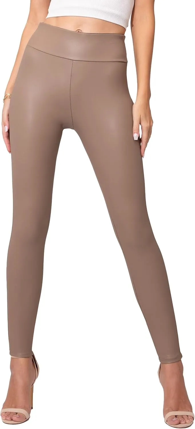 Conceited Leggings for Women in Luxe Velvet or Vegan Faux Leather - Available in Regular and Plus Size