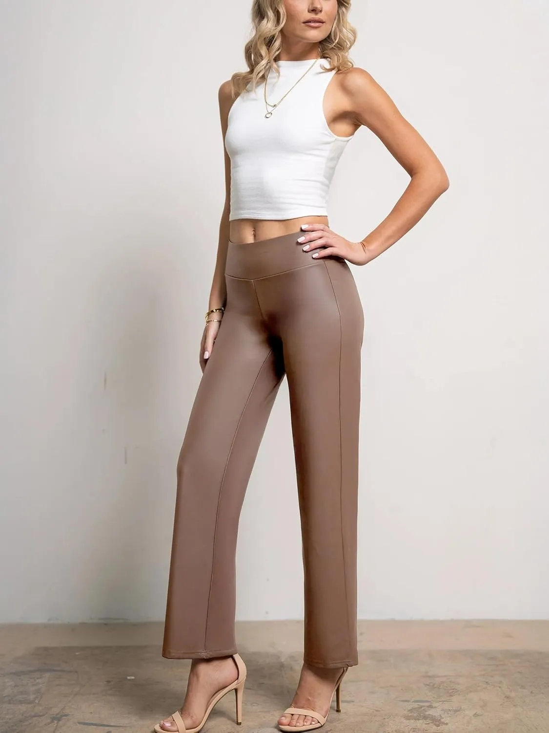 Conceited Leggings for Women in Luxe Velvet or Vegan Faux Leather - Available in Regular and Plus Size