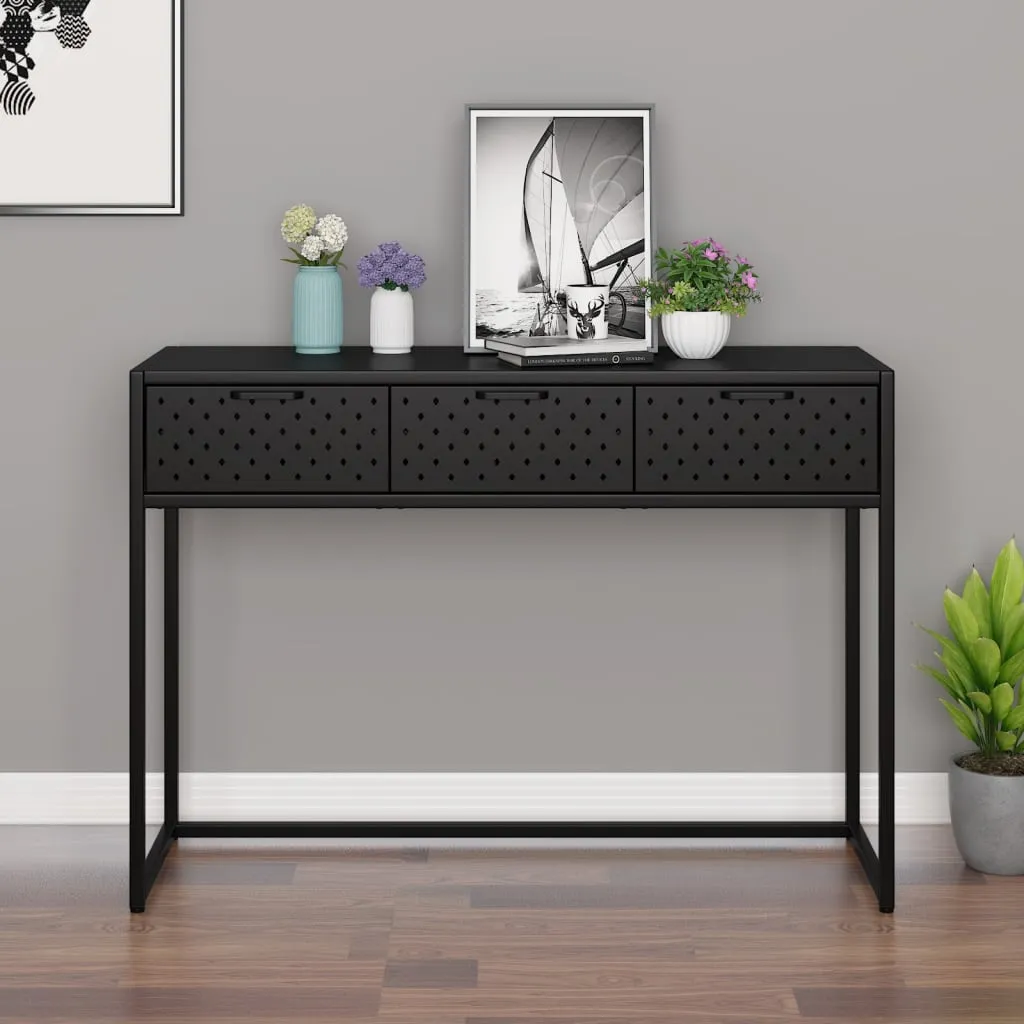 Console Table Entryway Table Hall Narrow Side Table with Drawer Steel