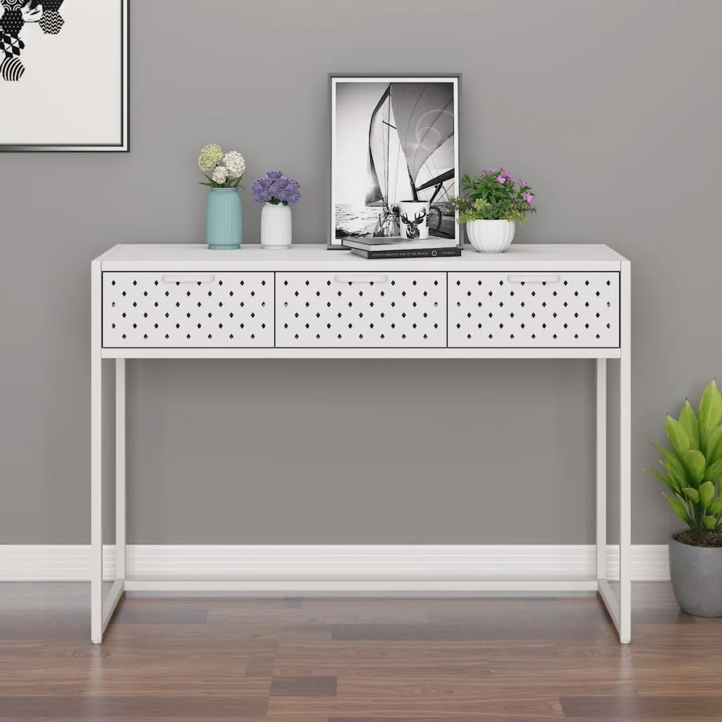 Console Table Entryway Table Hall Narrow Side Table with Drawer Steel