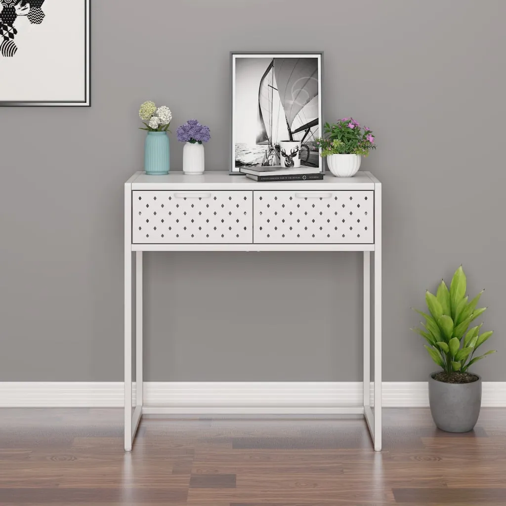 Console Table Entryway Table Hall Narrow Side Table with Drawer Steel