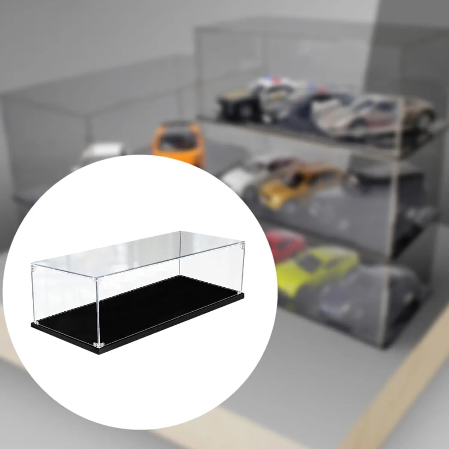 Container for Diecast Model Cars and Display Stand, 3MM Thick Plate