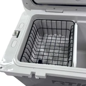 Cooler Basket for RTIC 52 or 72 Qt Ultra-Light Coolers, Aluminum Cooler Basket for Coleman 54 Qt Steel Belted Cooler, Durable, Food-Safe, Rtic Cooler Accessories - Black
