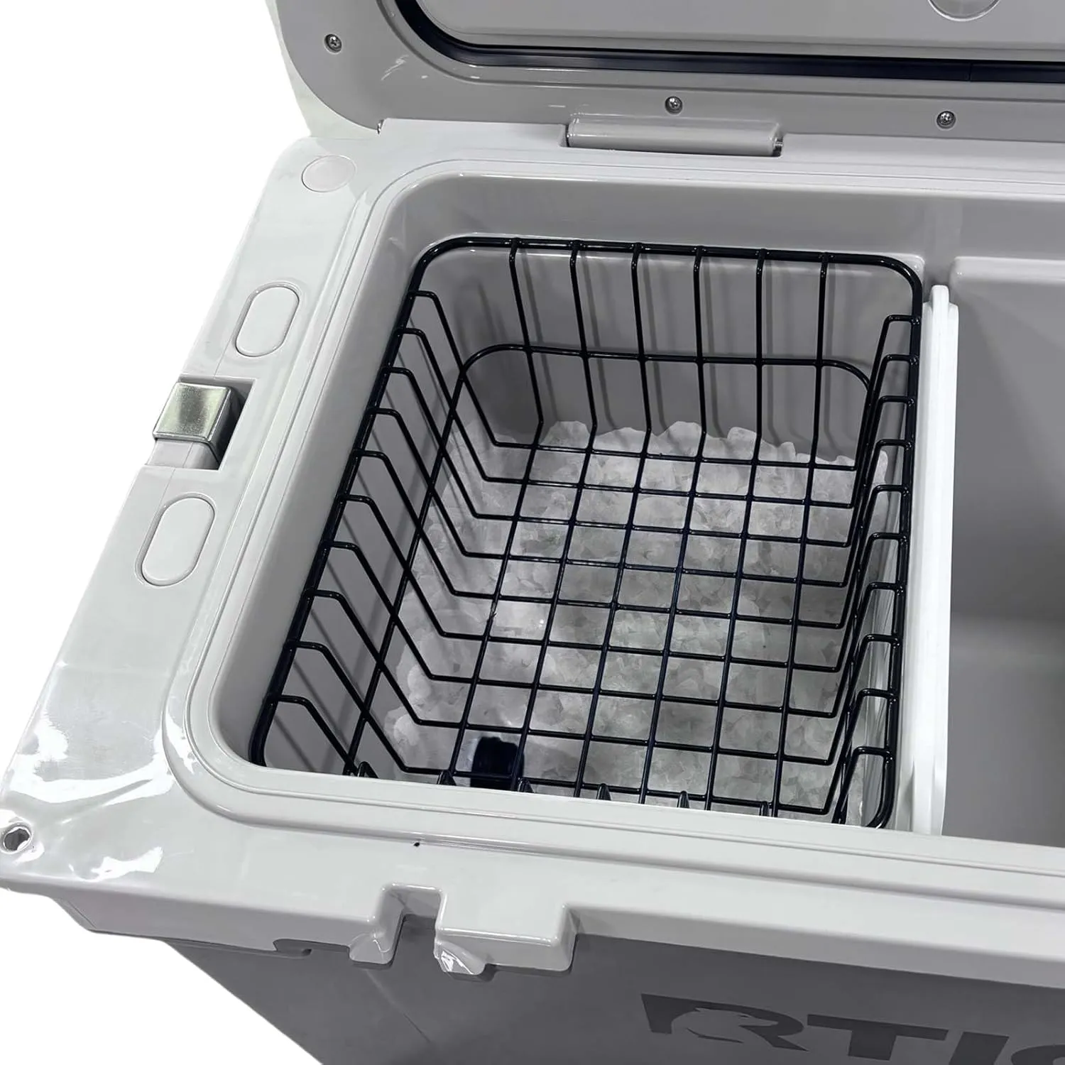 Cooler Basket for RTIC 52 or 72 Qt Ultra-Light Coolers, Aluminum Cooler Basket for Coleman 54 Qt Steel Belted Cooler, Durable, Food-Safe, Rtic Cooler Accessories - Black