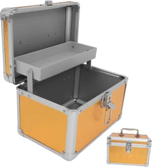 Cosmetics Organizer Large Tools Box Portable Tool Box Metal Aluminum Alloy Storage Solution