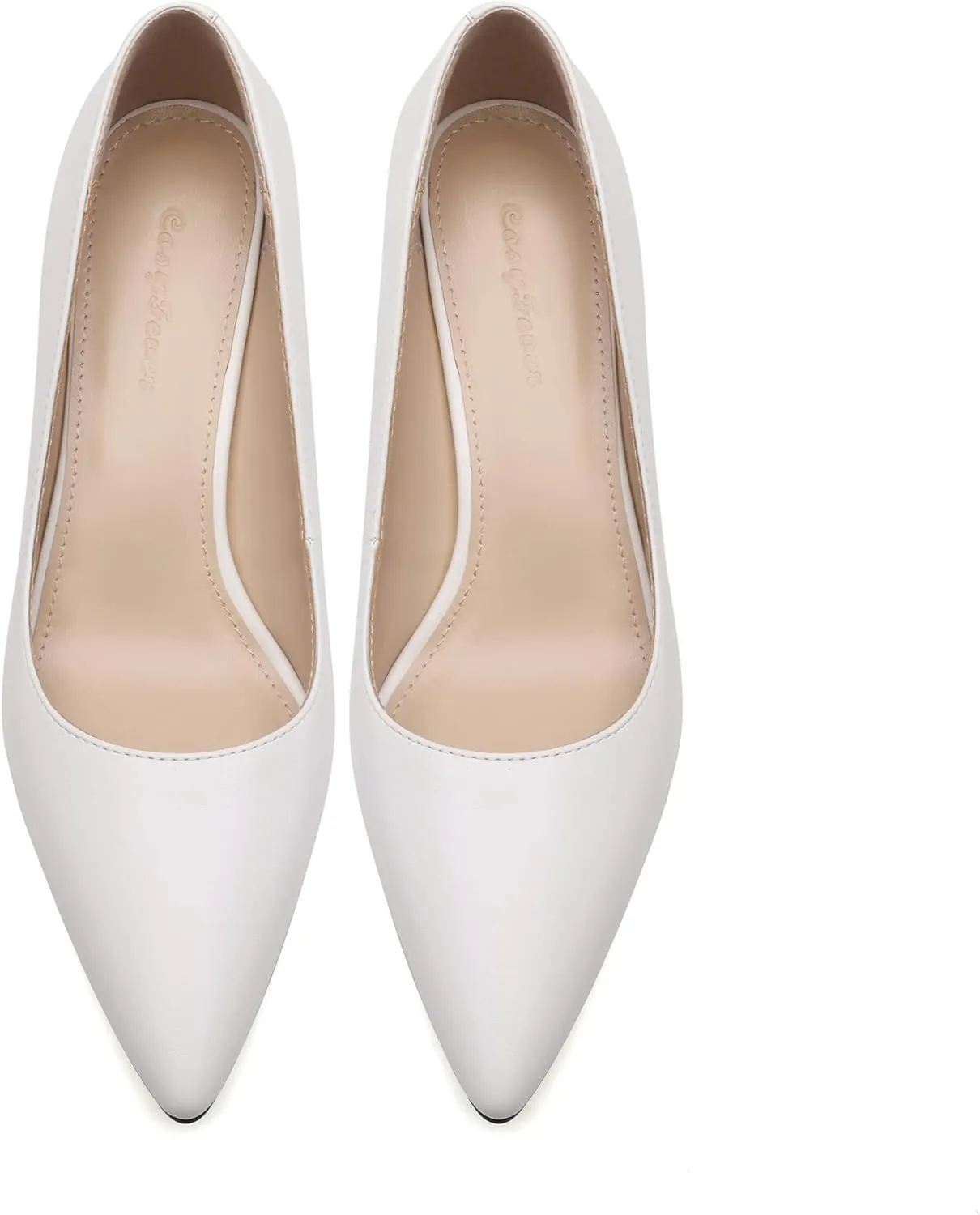 CosyFever 2.6 Inch Stiletto Pointed Toe Pumps Party Wedding Dressy Mid Heels Shoes
