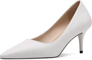 CosyFever 2.6 Inch Stiletto Pointed Toe Pumps Party Wedding Dressy Mid Heels Shoes
