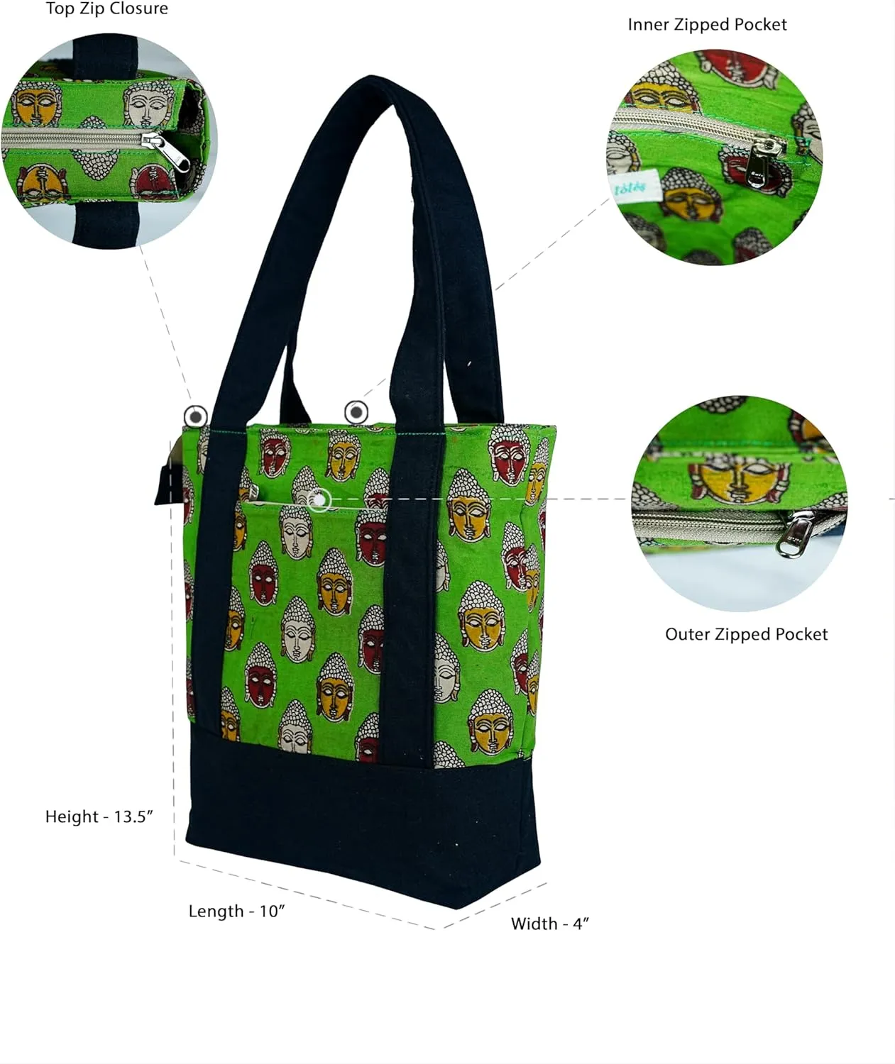 Cotton Canvas Tote Bag - Karma Totes