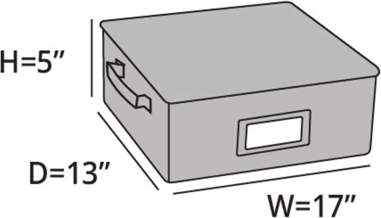 Covermates Keepsakes - Zip-Top Storage Box - Heavy Duty Polyester- Reinforced Handles - Stackable Design - Indoor Storage, Graphite
