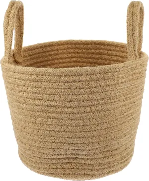 Cozy Jute Storage Basket Cotton Rope Woven Basket for Home Organization