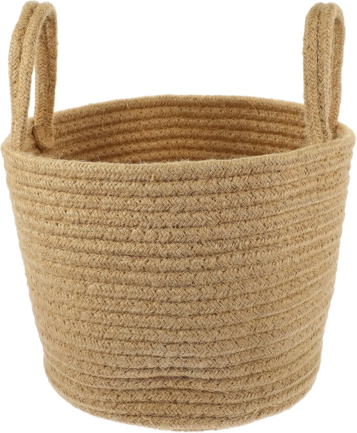Cozy Jute Storage Basket Cotton Rope Woven Basket for Home Organization