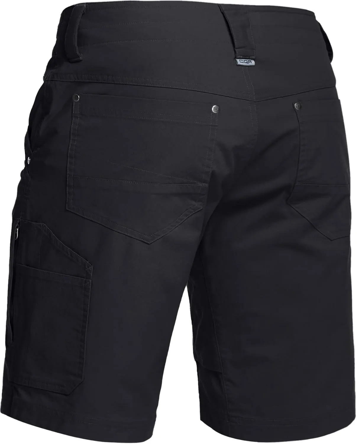 CQR Men's Stretch Utility Shorts, Lightweight Quick Dry Casual Shorts, Hiking Golf Cargo Shorts with Zipper Pockets