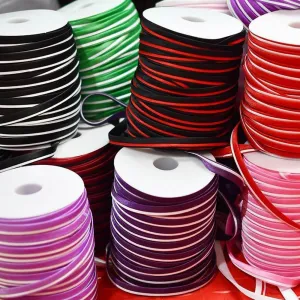 Craft Ribbon,Ribbon,262Feet 10mm Colored Satin Ribbon,Hemming Strips,Piping Ribbons,Buckle Straps for for Sewing,Seaming,Binding, Hemming,Piping, DIY Craft,Apparel Accessories,(20)