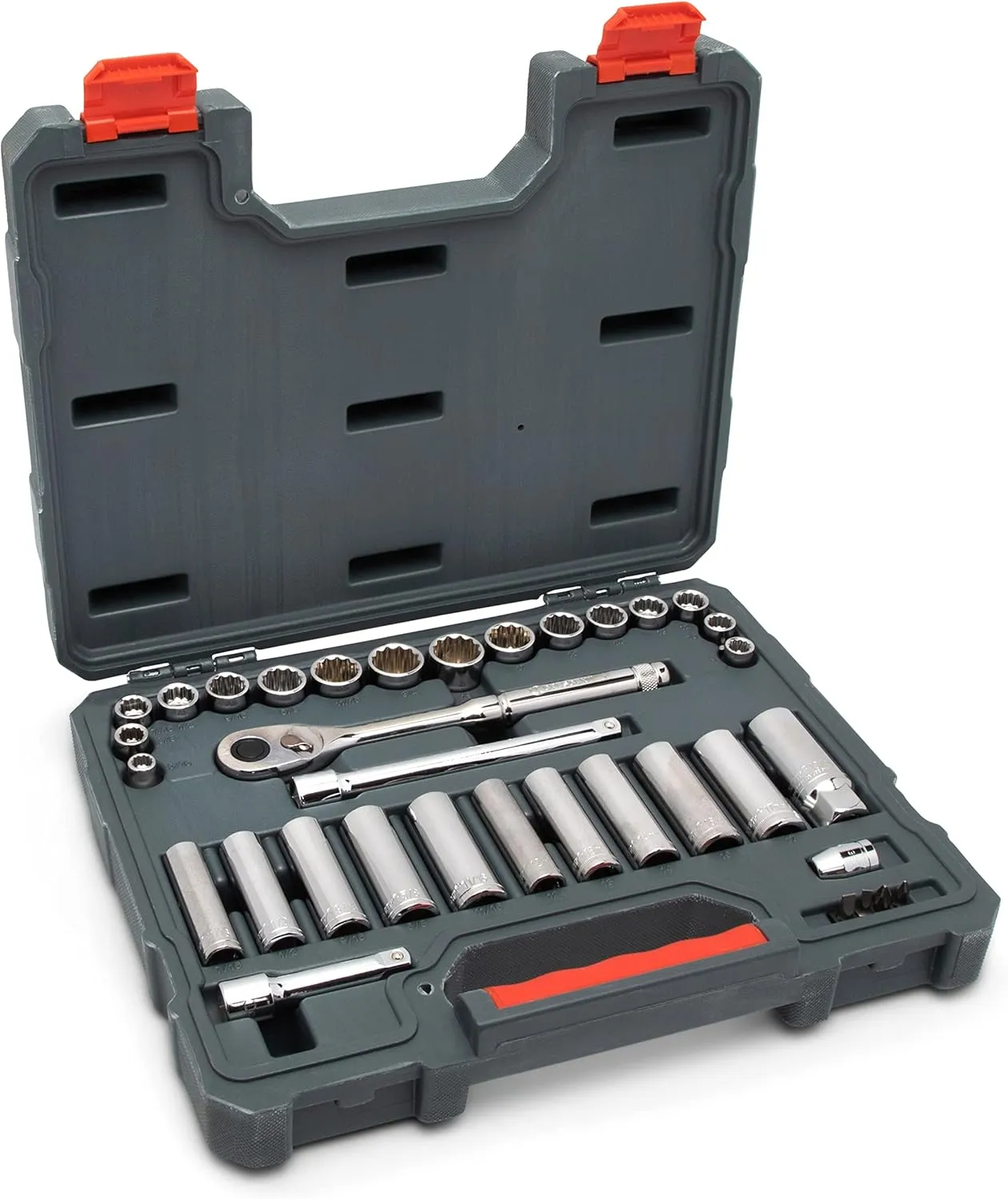 Crescent 35 Piece 3/8" Drive 6 and 12 Point Standard & Deep SAE/Metric Mechanics Tool Set - CTK35