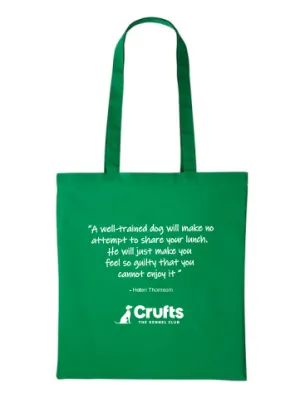 Crufts Quote Tote Bag - Green