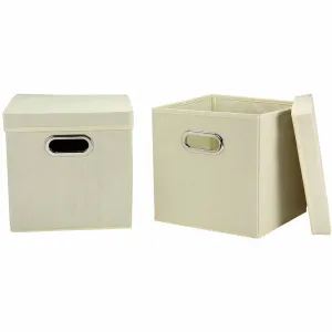 Cube Set with Lids, 2Pk, Natural