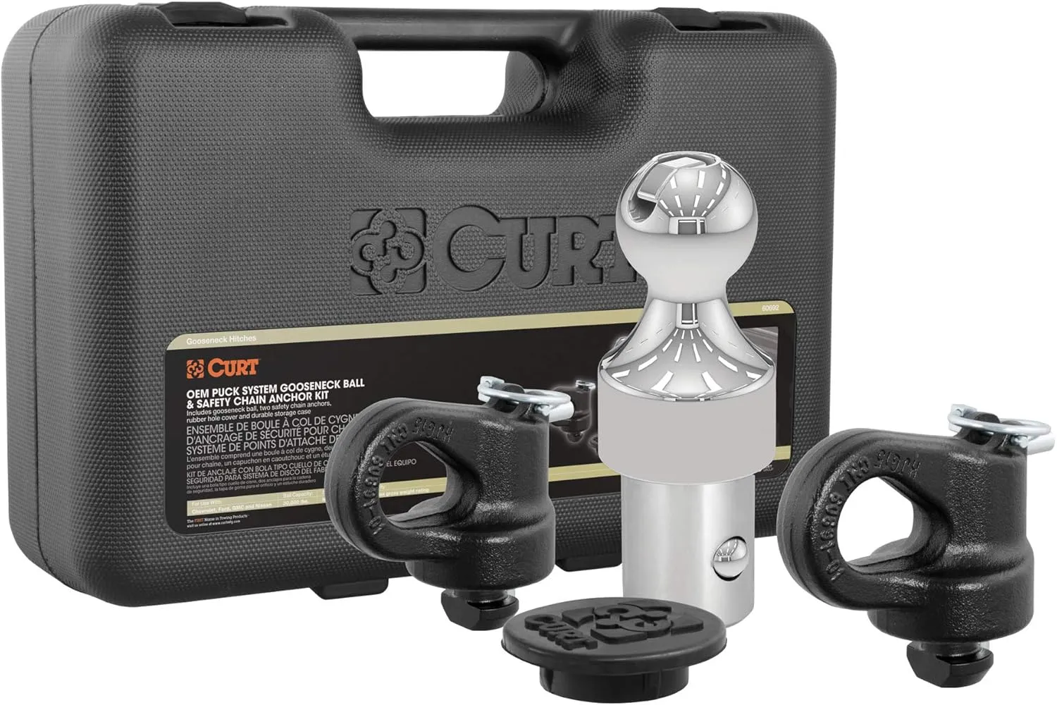 CURT 60692 OEM Puck System Gooseneck Hitch Kit, 30K, 2-5/16-In Ball, Fits Select Silverado, Sierra 2500, 3500 HD, F-250, F-350, Nissan Titan XD