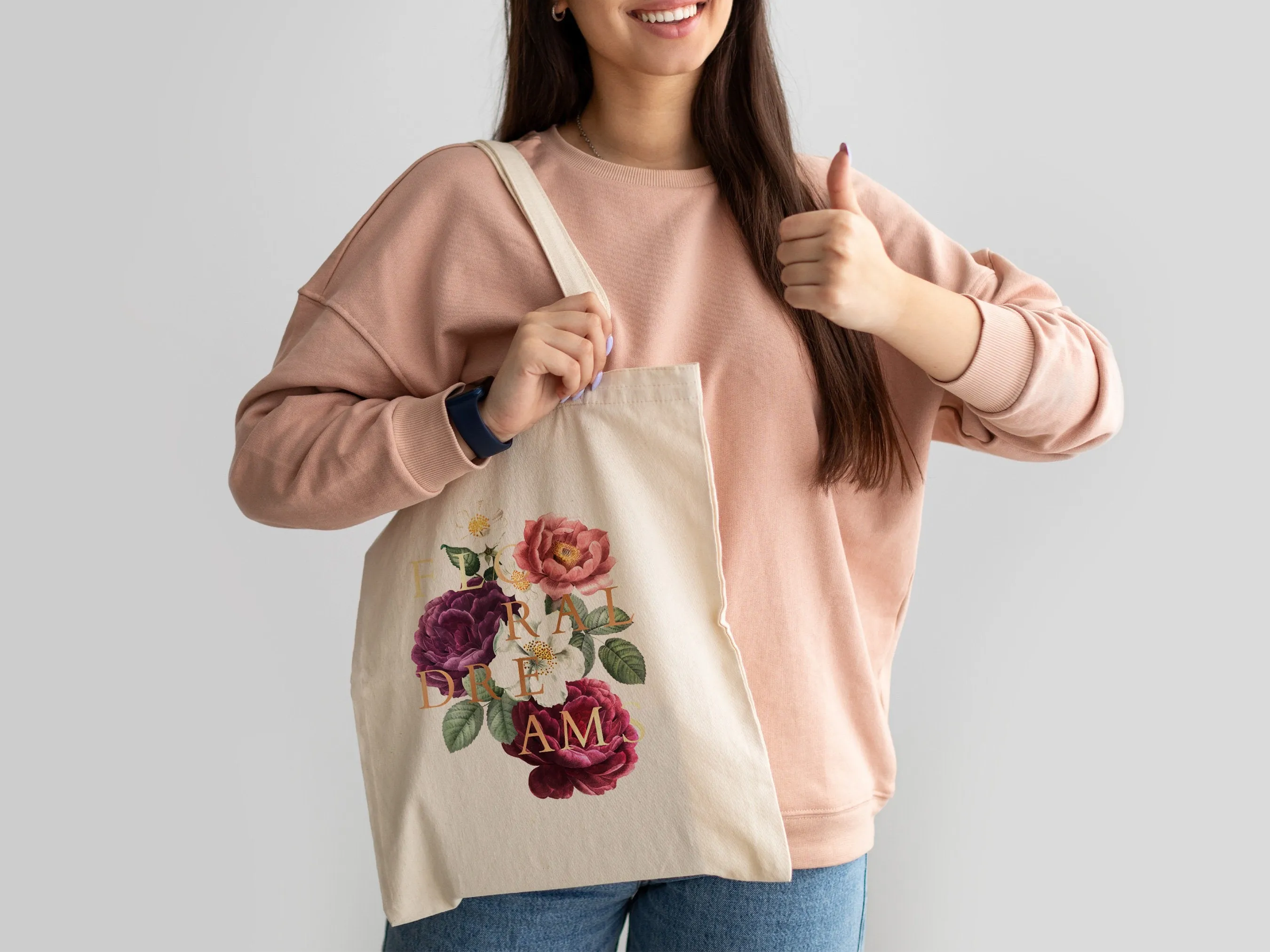 Custom Tote Bags With Your Logo - W: 14" x H: 16" - 8 Oz - Photo or Text Print