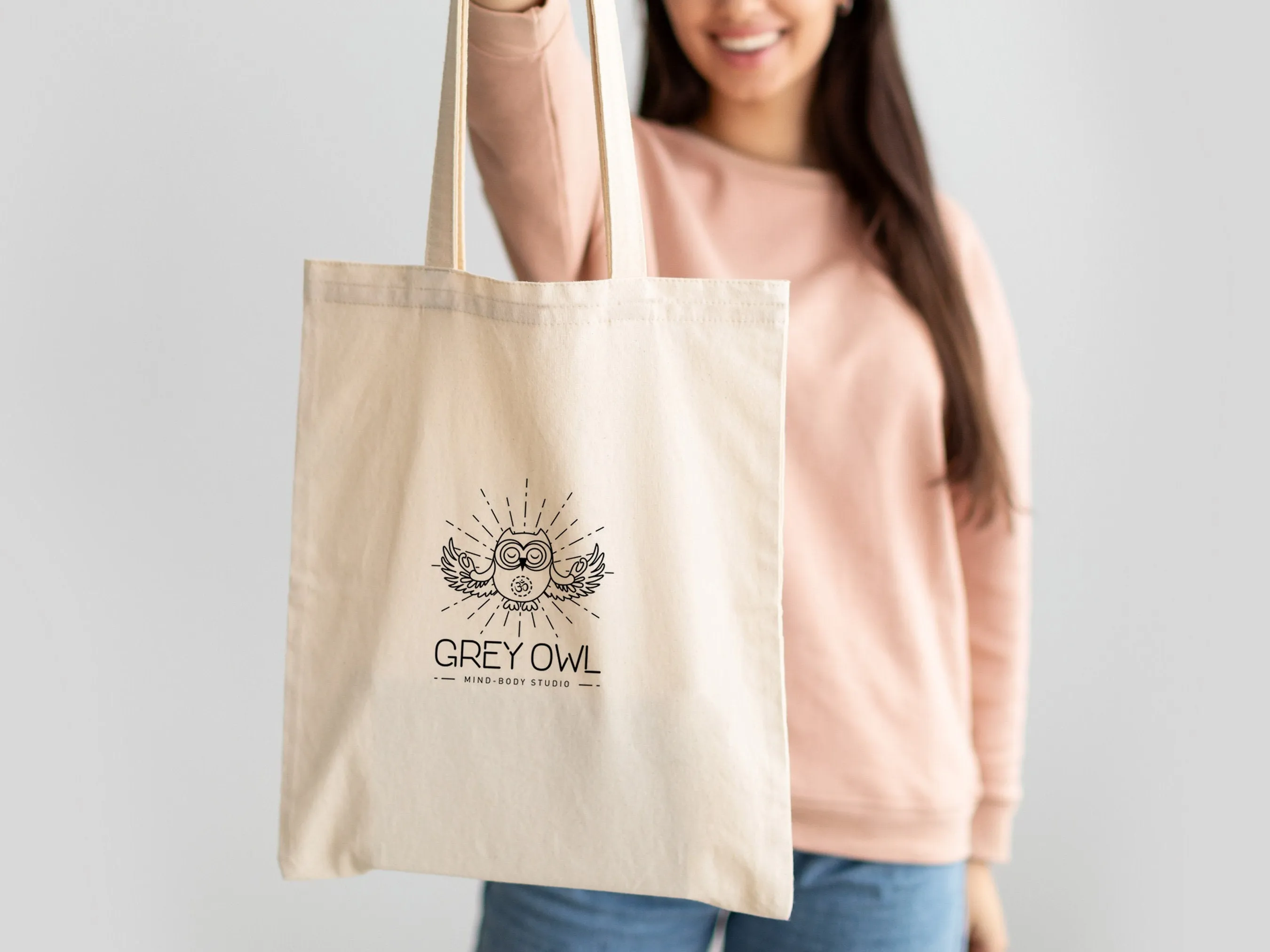 Custom Tote Bags With Your Logo - W: 14" x H: 16" - 8 Oz - Photo or Text Print