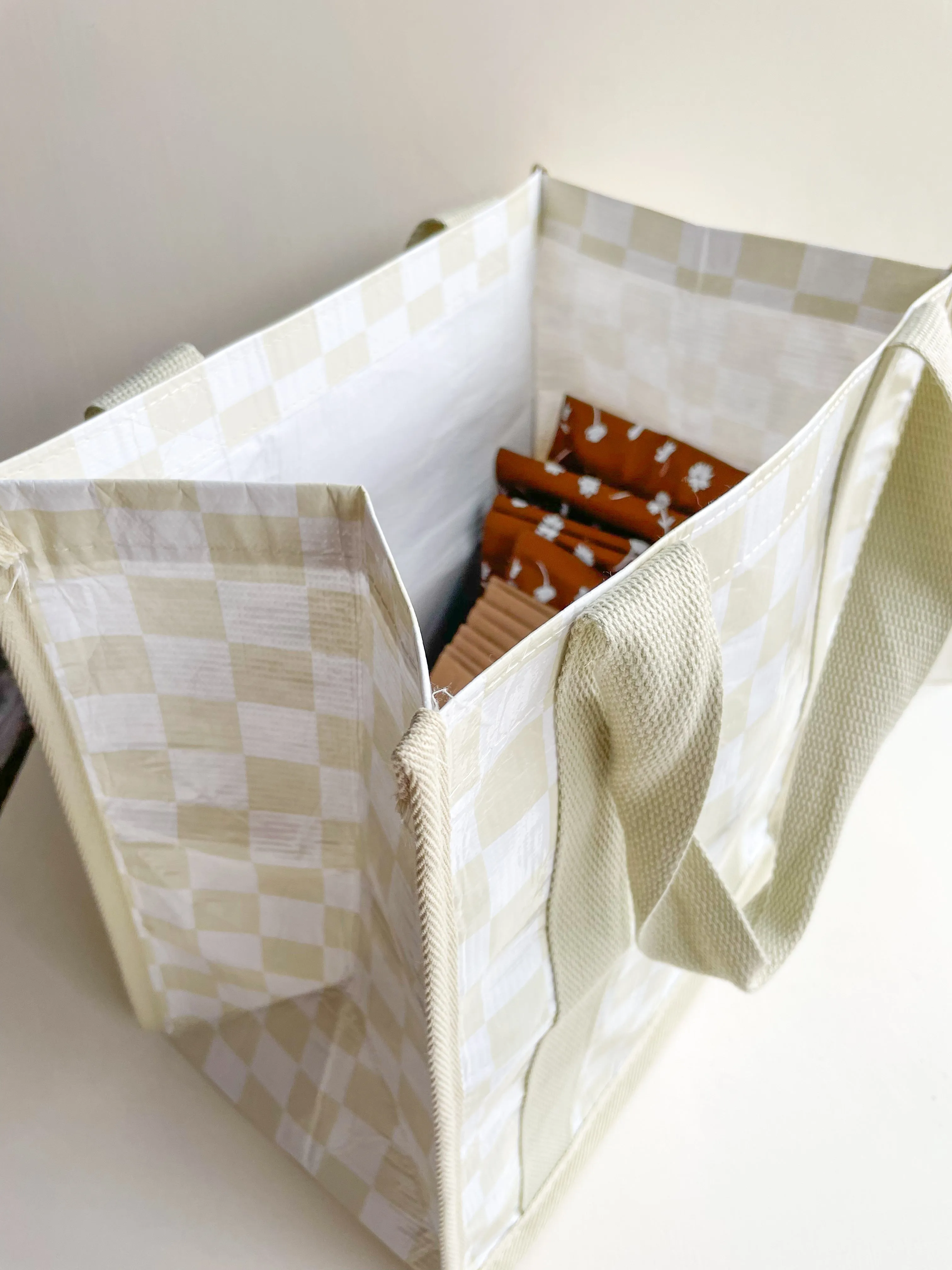 Daily Reusable Tote - Neutral Check