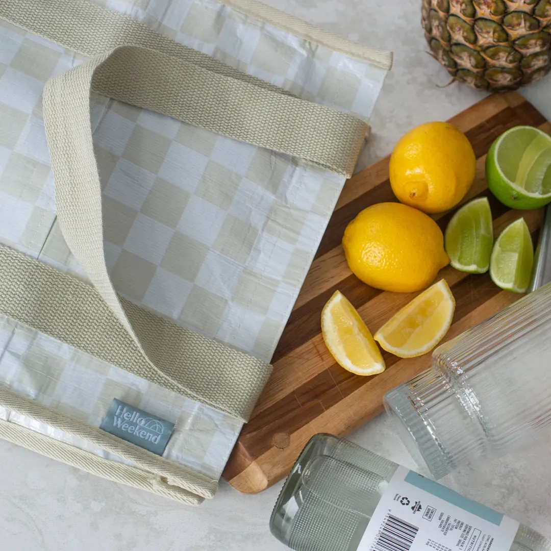 Daily Reusable Tote - Neutral Check