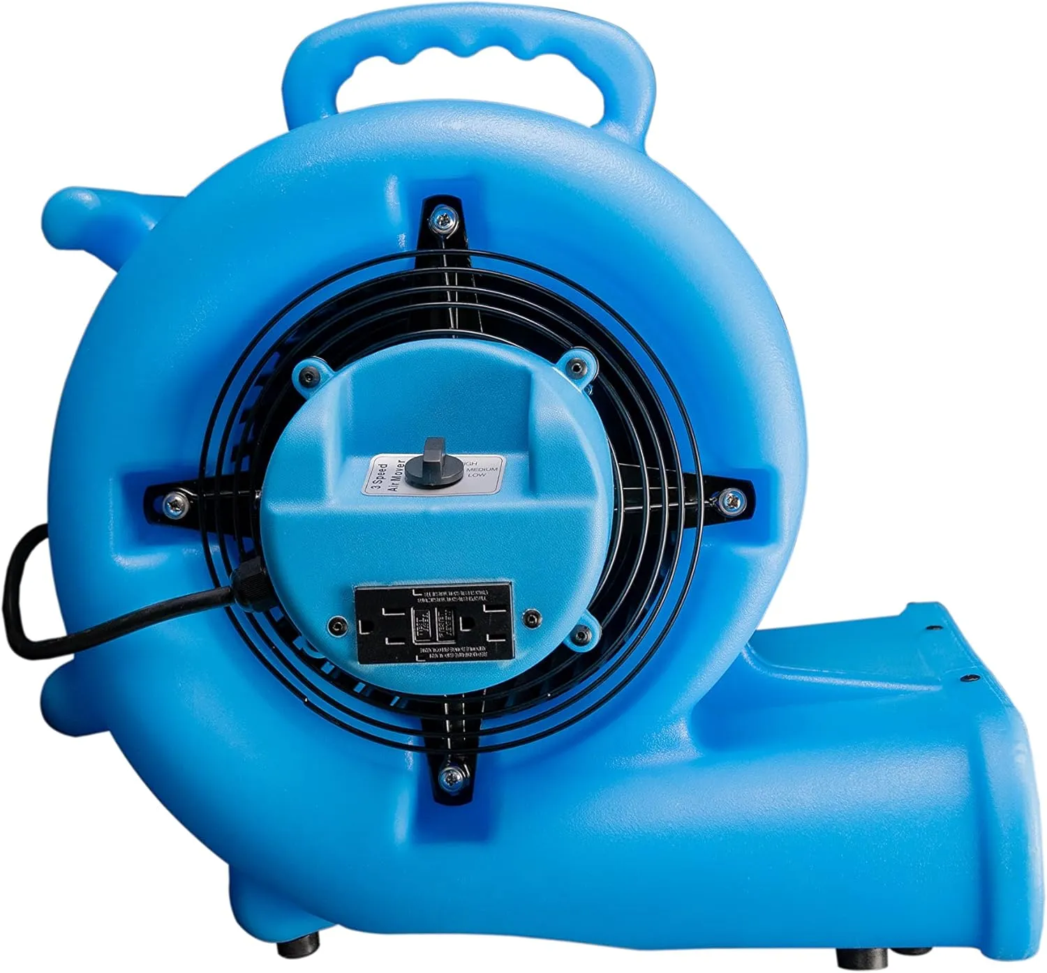 Danby DBSF05021UD51 1/2 HP Air Mover in Blue Adjustable 3 speed fan, 2900 CFM 2 power outlets, ability to create a ‘daisy chain’