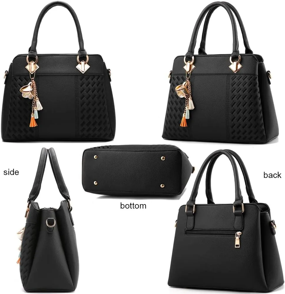 Dayfine Handbags for Women Top Handle Purse Faux Leather Satchel Bags Stylish Tote Bags Shoulder Crossbody Bag Ladies Handbag