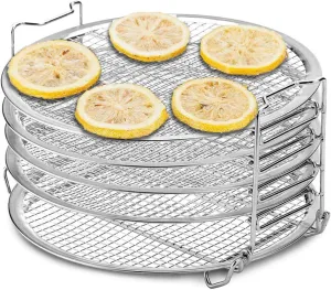 Dehydrator Rack Grill Accesories Compatible for Ninja Foodi Pressure Cooker and Air Fryer 6.5 and 8 Quart, Instant Pot Duo Crisp 8 qt, Food Grade Stainless Steel