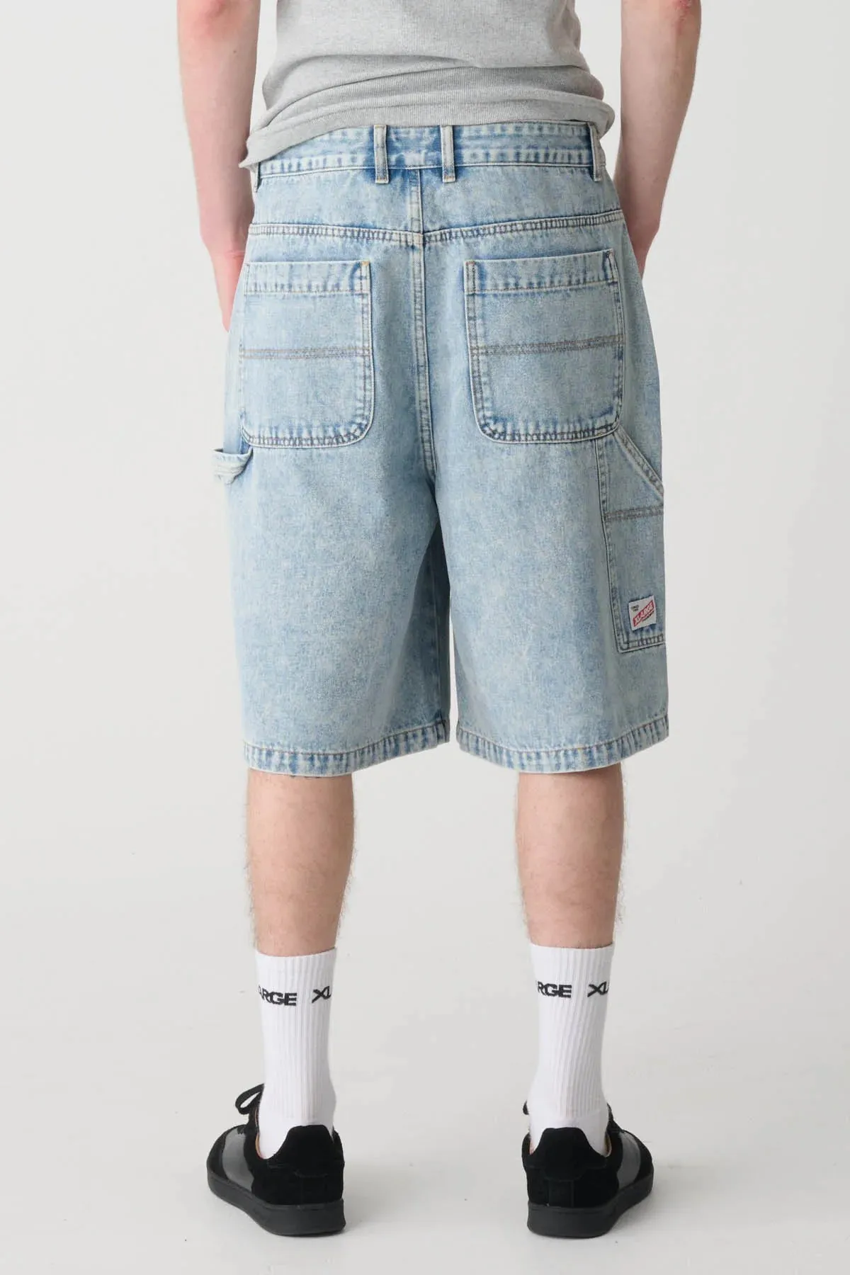 DENIM WORK SHORT BLEACH INDIGO
