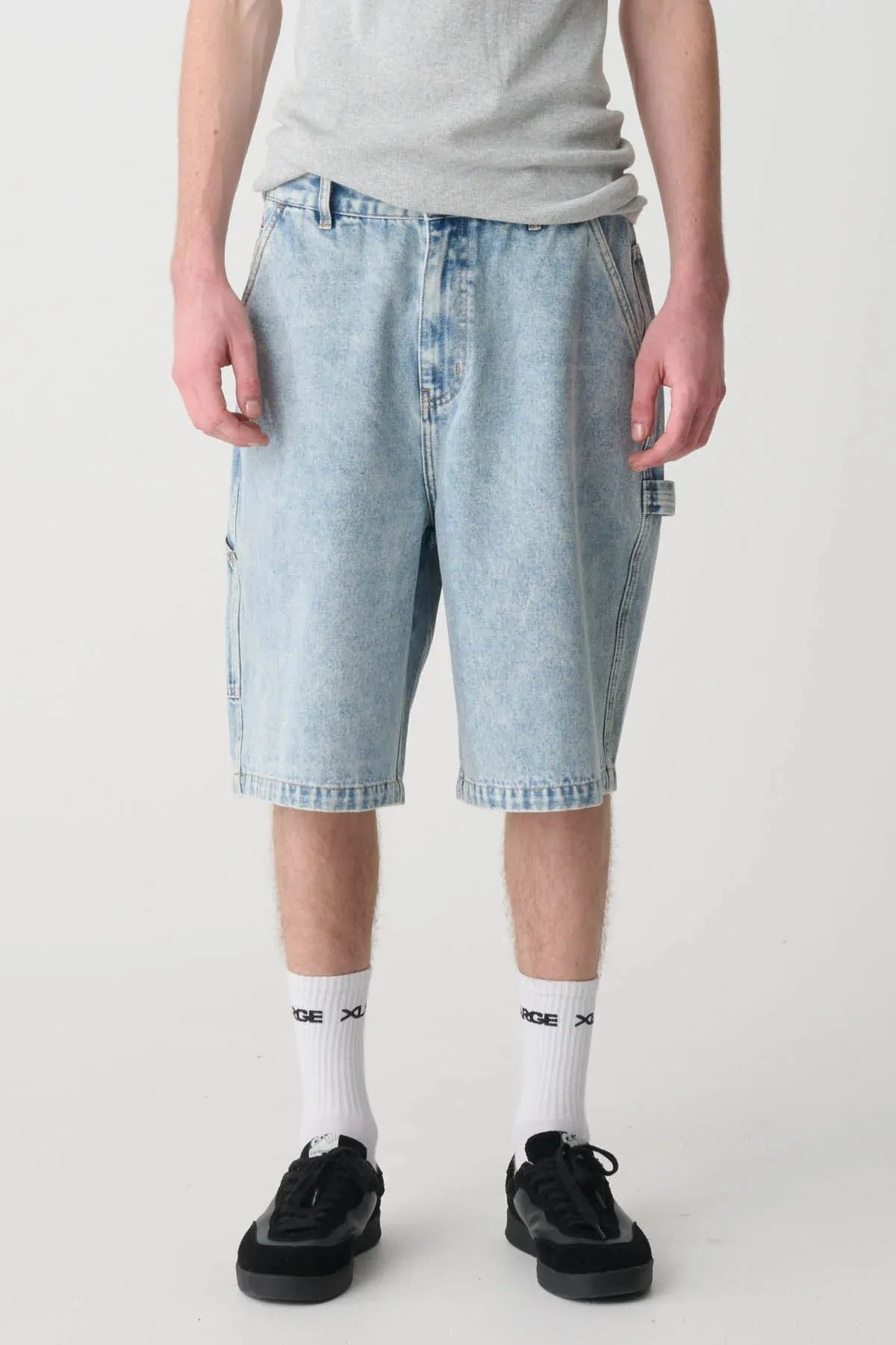 DENIM WORK SHORT BLEACH INDIGO
